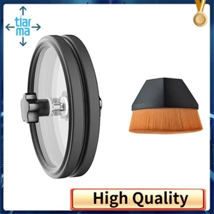 LP Vinyl Record Cleaner Kẹp Vinyl Record Label Saver Protector Chống Thấm Nước Acrylic Clean Tool Có Tay Cầm
