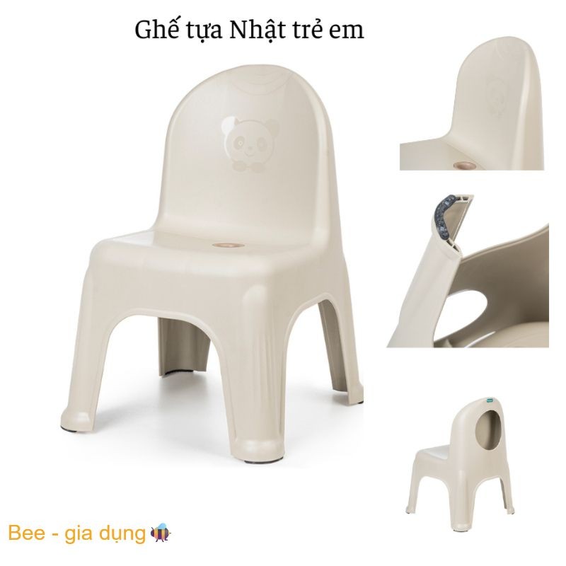 Ghế tựa Nhật trẻ em có mút cao su chống trơn trượt, ghế nhựa mầm non Việt Nhật (mã 1952)