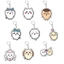 HK1 Chiikawa Acrylic Móc Khóa Usagi Mặt Dây Chuyền Hoạt Hình Dễ Thương Túi Phụ Kiện Anime Ngoại Vi KH1