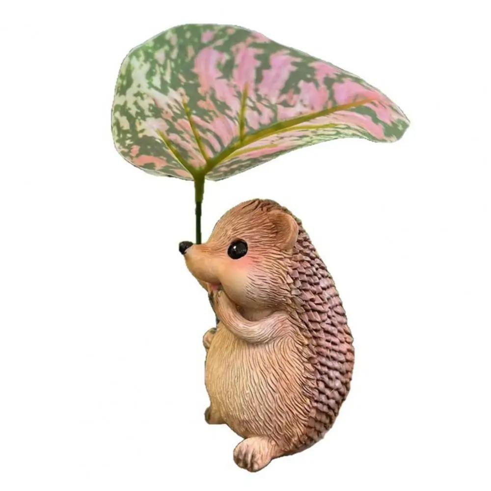LACYES Lá Ô Nhím Tượng, Nhựa Chống Thời Tiết Vườn Nhím Tượng, Đáng Yêu Dễ Thương Handmade Nhỏ Nhím Điêu Khắc Sân Trang Trí