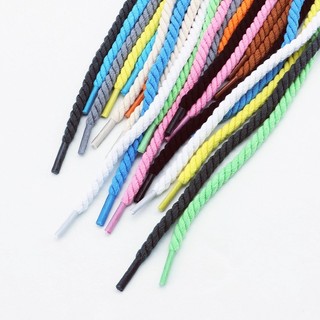 1 Đôi Dây Giày Tròn Rộng 6mm Cotton Đế Bằng Xoắn Ren Cho Giày Bốt 120/140/160CM