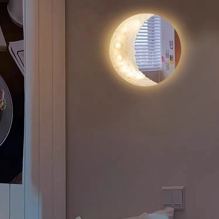Đèn tường hình mặt trăng-Thiết kế tối giản hiện đại-Perfect cho phòng ngủ, hành lang hoặc đèn trang trí