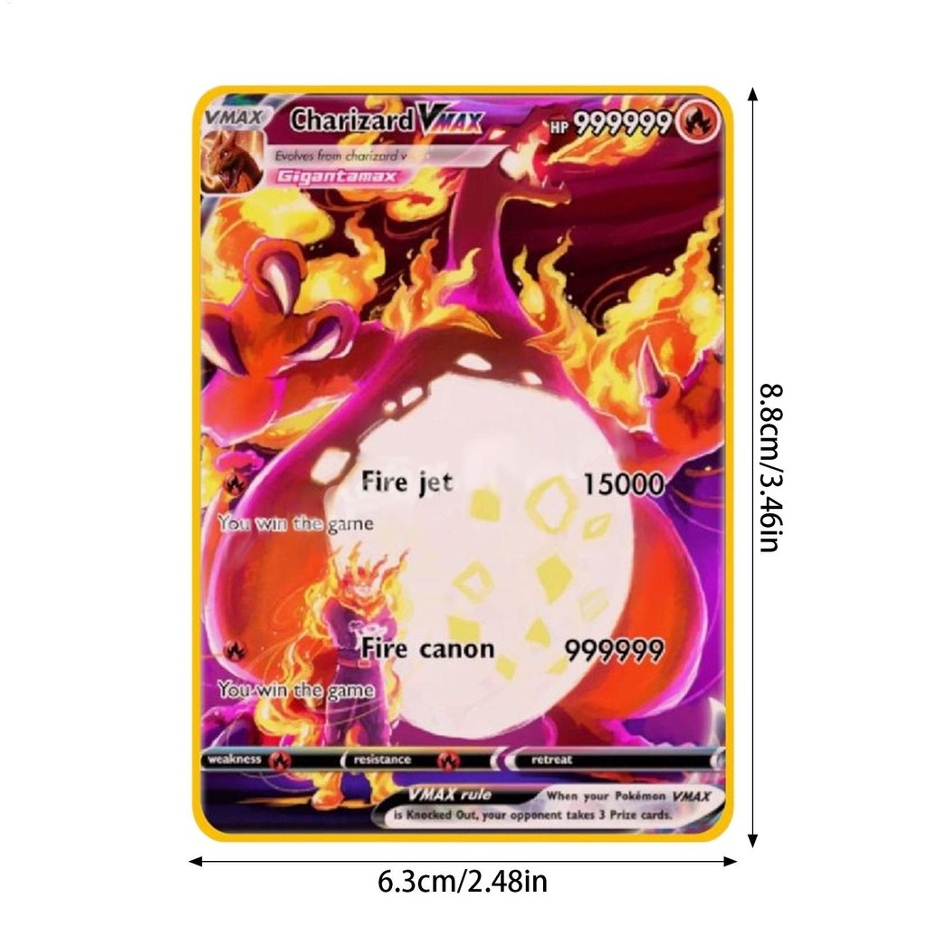 Charizard VMAX 999999Điểm Vàng Kim Loại POKEMON Thẻ Siêu Hiếm Pokemon Bộ Sưu Tập Thẻ Quà Tặng Cho Trẻ Em Người Hâm Mộ sonlekvn