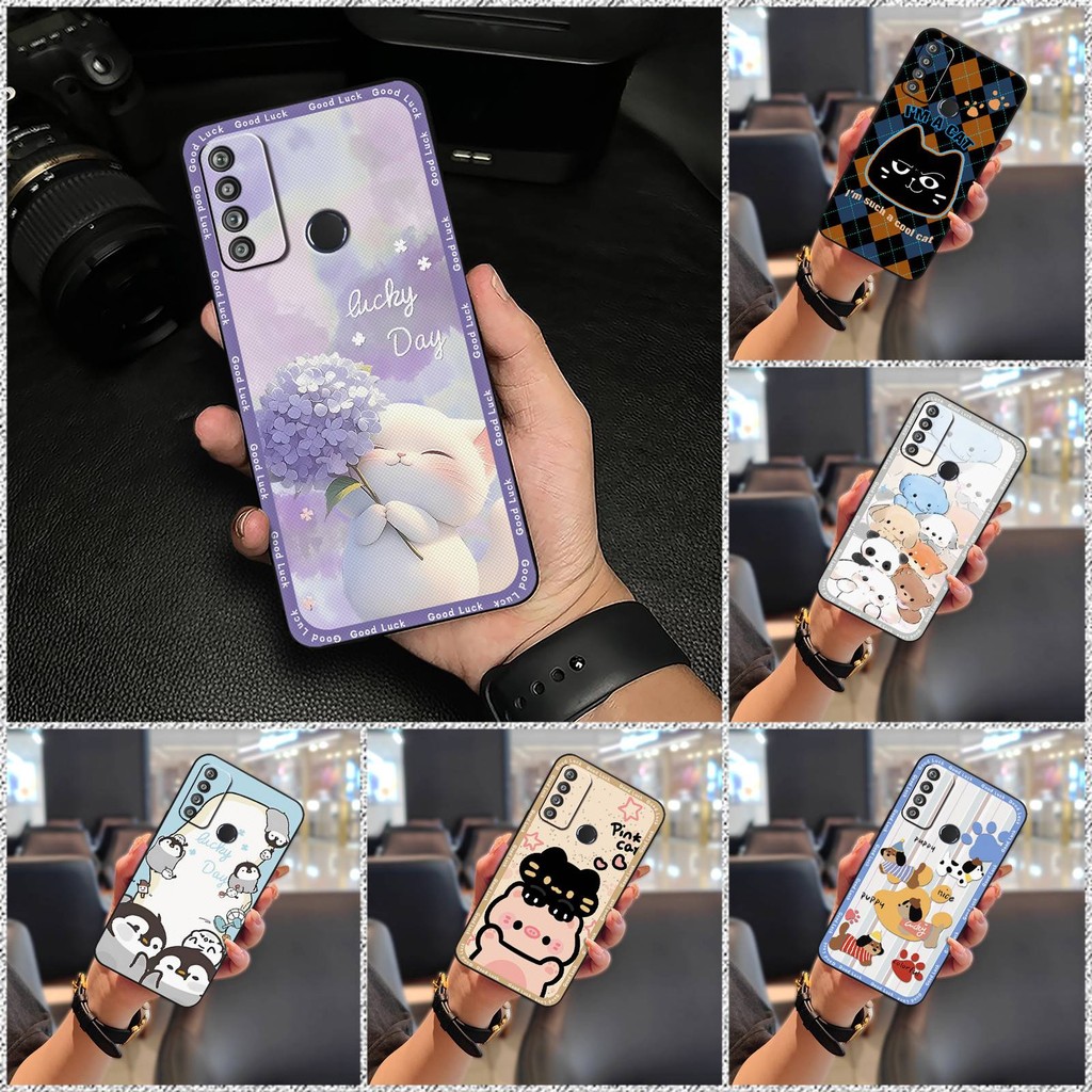 Ốp Điện Thoại Chống Sốc Graffiti Cho Vsmart Live4 Ốp Lưng Chống Bụi Dễ Thương Bọc Toàn Bộ Silicon Chống Thấm Nước Bền TPU Bảo Vệ Túi Điện Thoại Vỏ Mềm Động Vật Hoạt Hình Chống Va Đập