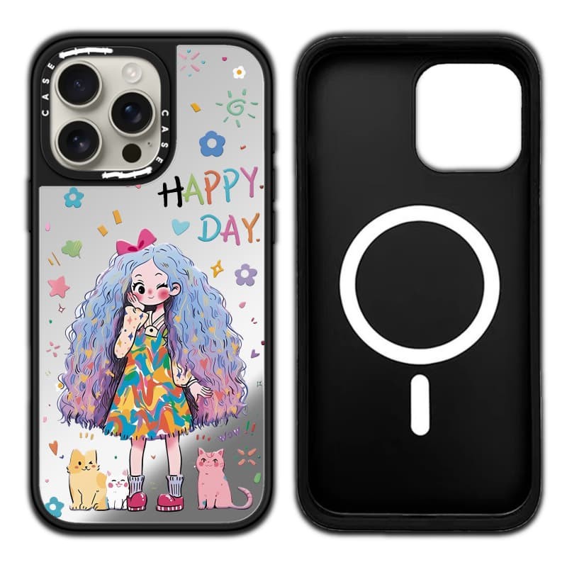 Ốp lưng CASECASE X Happy Day Ốp lưng iPhone hút từ tính Vỏ iPhone iPhone 16 15 14 13 12 Pro Max Plus Ốp lưng cứng có hộp khắc logo
