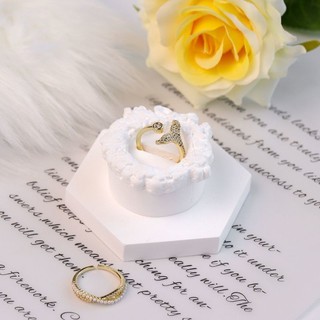 Giá đỡ nhẫn tròn hình hoa bằng thạch cao, giá đỡ trang sức, giá đỡ nhẫn trang trí, đạo cụ chụp ảnh 9BLH