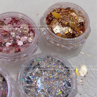 Baoshiman trang trí móng long lanh, sequin nhấp nháy, hộp hỗn hợp, dụng cụ làm móng cho cửa hàng