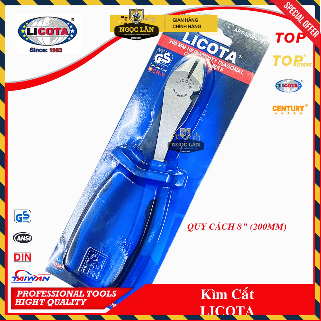 [Chính hãng] Kìm cắt Licota 7" (180mm), 8" (200mm) hàng Đài Loan cao cấp