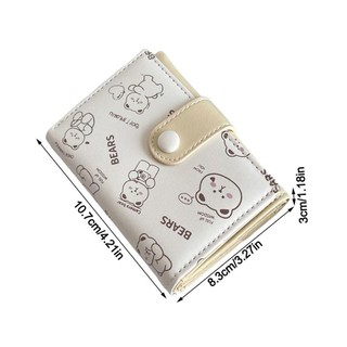 Ví nữ Mini LEAFYHOME, Hộp đựng thẻ tín dụng in hoạt hình nhẹ, Túi đựng tiền PU