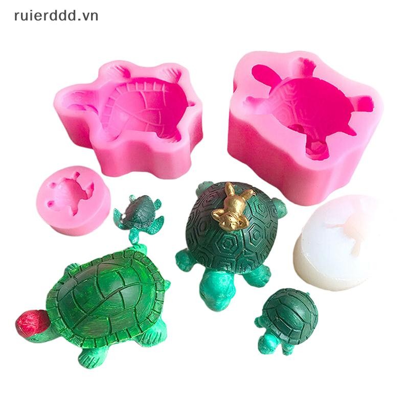 # ruierdd # Khuôn silicon hình con rùa dễ thương theo chủ đề đại dương Nhựa rùa tái sử dụng Khuôn Epoxy Mousse Khuôn nướng bánh sô cô la.