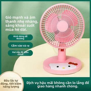Quạt điện hoạt hình để bàn quạt dao động cho văn phòng, gia đình sinh viên ký túc xá quạt nhỏ quạt bàn mini