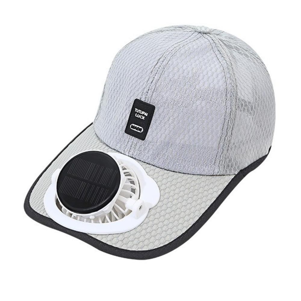 YOLOGO Sunhat có quạt, Mũ quạt làm mát toàn lưới thoáng khí, thời trang khô nhanh chống nắng USB sạc bóng chày mùa hè