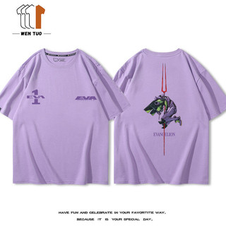 Neon Genesis Evangelion Phiên Bản Sân Khấu EVA Hàng Hóa Đồng Thương Hiệu Dạo Phố Rời Cặp Đôi Nam Nữ Tay Ngắn T @