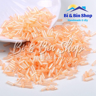 45g Cườm Khúc Ông Trúc Dài 7mm Màu Bóng Đính Kết Trang Phục Thời Trang