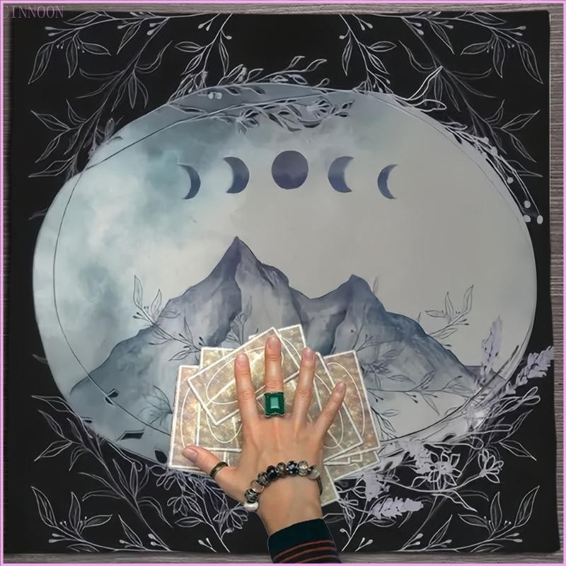 Cinna Tarot Khăn trải bàn Tấm thảm Moon Mountain Altars Vải Đồ dùng phù thủy