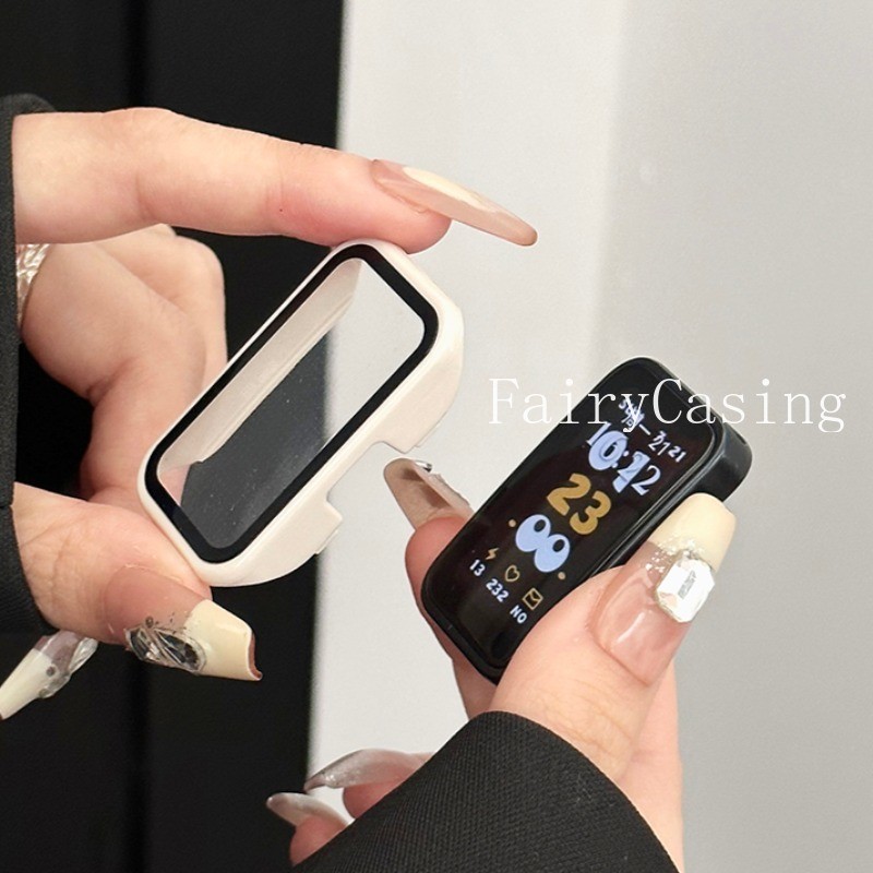 Ốp Lưng Cho Huawei Band 10 9 8 Kính Cường Lực Bảo Vệ Màn Hình PC Cứng Bảo Vệ Cản Cho Huawei Band 10 Phụ Kiện