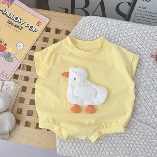 Bộ áo liền quần mùa hè mềm mại thoải mái cho bé sơ sinh (0-24 tháng)