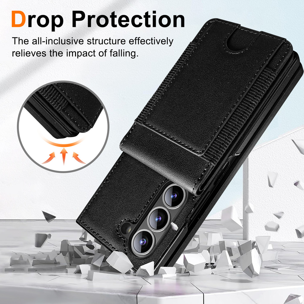Ví Thẻ Solt Giá Đỡ Đứng Ốp Lưng Điện Thoại Samsung Galaxy Z Fold 7 6 5 4 3 Fold7 Fold6 Fold5 Fold4 Fold3 5G Thép Phim Bảo Vệ Thả