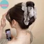 Sund Thời Trang Xếp Ly Nơ Tóc Vuốt Kẹp Dành Cho Nữ Cô Gái Ngọt Ngào Lớn Tóc Trang Trí Tiệc Pháp Kẹp Phụ Kiện Tóc VN