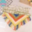 Sund Rỗng Ra Tam Giác Khăn Trùm Đầu Dệt Kim Tay Bohemian Turban Tóc Scrunch Sử Dụng Đa Năng Phong Cách Dân Tộc Eo Dây Trang Trí VN