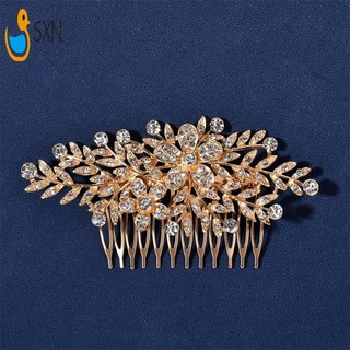 Đám Cưới Hoa Bạc Lược Tóc Nữ Ngọt Lấp Lánh Kim Cương Giả Lược Barrette Cho Người Phụ Nữ Tóc Trang Trí Đồ Trang Trí