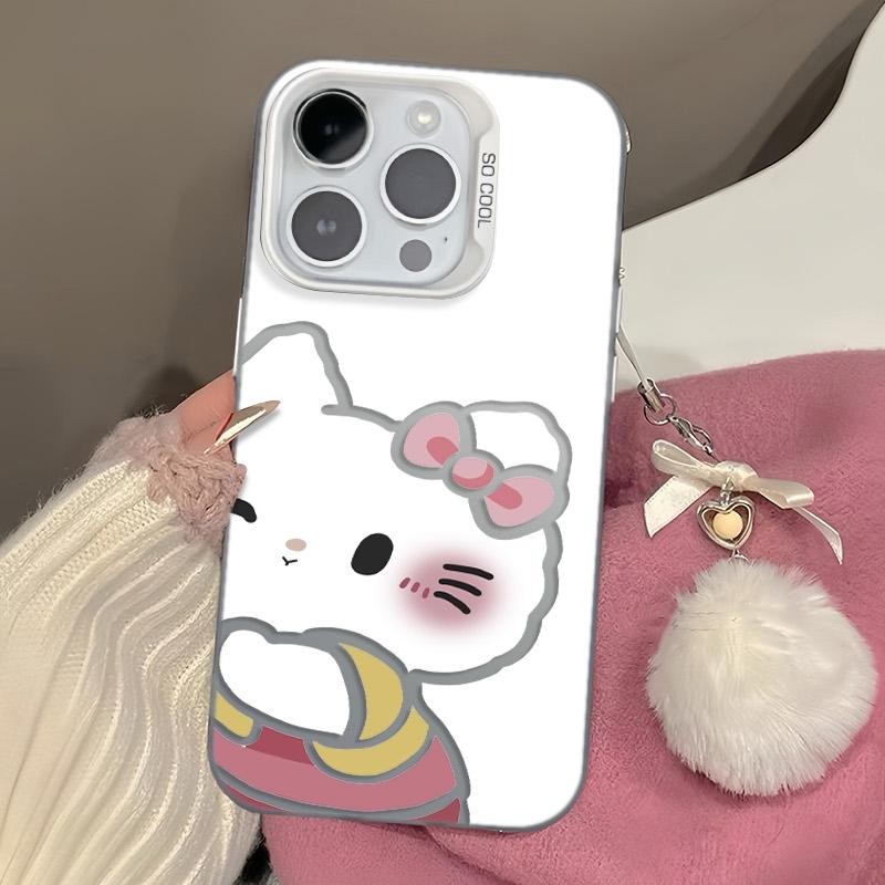 Ốp lưng iPhone hình Hello Kitty đầu to dễ thương công nghệ IMD chống trầy xước | Tương thích iPhone 16/15/14/13/12/11 Pr