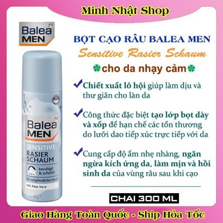 Bọt cạo râu Balea men Đức 300ml cho da nhạy cảm -Date mới nhất