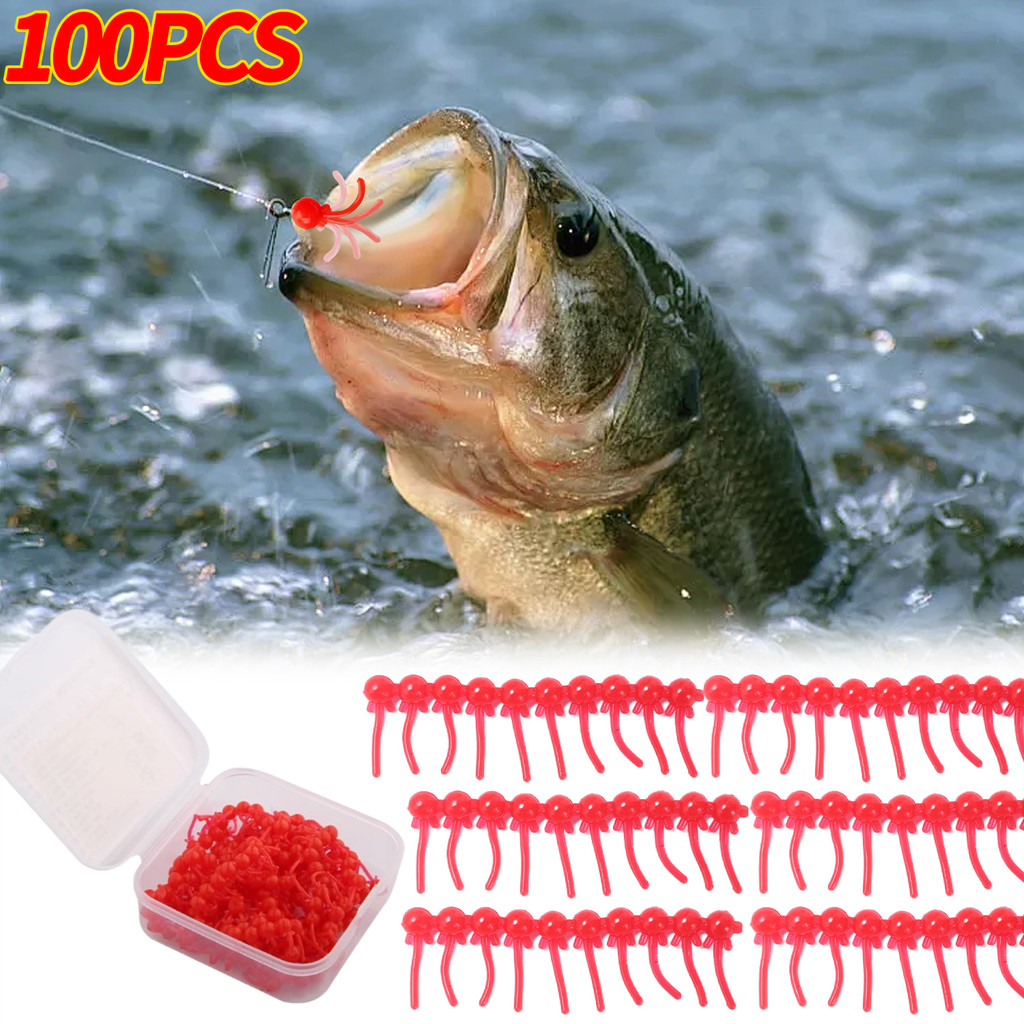 100 / 200 / 300 CÁI Mồi hạt mềm có độ đàn hồi cao chuyên nghiệp - Mồi cao su đuôi năng động sống động giống như thật - Dụng cụ câu cá
