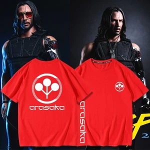 Arasaka Công Ty Chó Cyberpunk 2077 Logo Adam Hammer Johnny Silver Hand V Mùa Hè Tay Ngắn Nam Nữ Dạo Phố Áo Thun