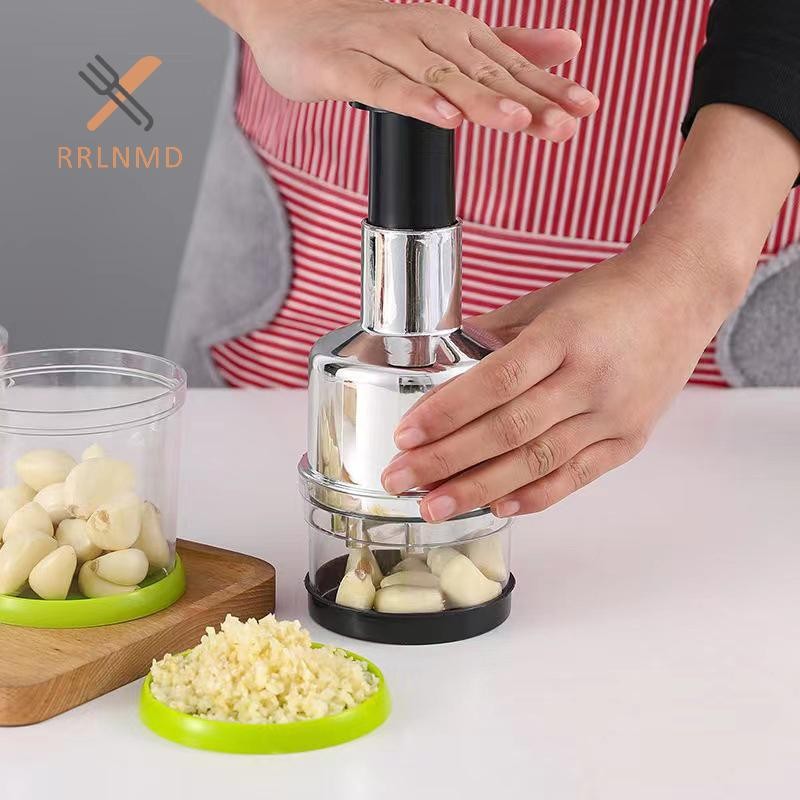 RRLNMD Thép Không Gỉ Hành Xay Xay Thịt Tay Áp Lực Thực Phẩm Xay Cắt Máy Thái Peeler Hướng Dẫn Sử Dụng Rau Tỏi Nhà Bếp Máy Hủy Dụng Cụ MỚI