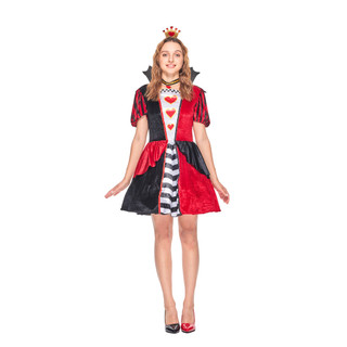 Trang phục nữ hoàng trái tim Nữ hoàng cổ tích - Đầm cosplay công chúa Disney với vương miện và chocker, phù hợp cho người lớn Halloween bữa tiệc giai đoạn fancy ăn mặc lên Trang phục