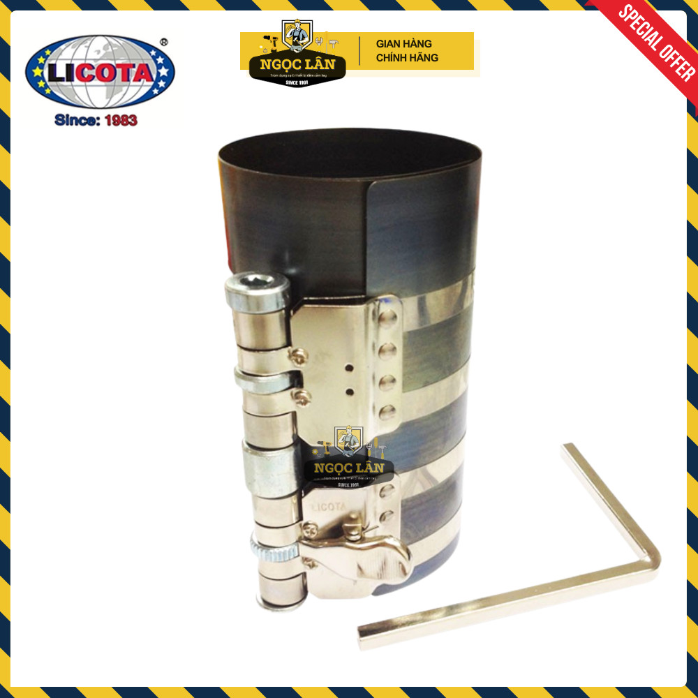 [Chính hãng] Cảo nén bạc, vô bạc Piston 6" (150mm) Licota ATA-0238 hàng Đài Loan cao cấp