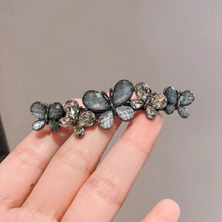MAUROPOLI [Sẵn Sàng] Phong Cách Mới Tính Khí Kim Cương Giả Thủy Tinh Bướm Kẹp Tóc Nữ Bên Nổ Kẹp Cao Cấp Cảm Giác Lưng Đầu Nửa Tie Kẹp Mùa Xuân