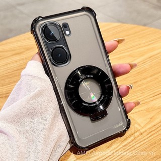 [Ốp Bảo Vệ Bốn Góc Chống Rơi] Dành Cho Redmi Turbo 4 Pro Turbo 3, Ốp Điện Thoại Mềm TPU Mạ Điện Có Giá Đỡ Từ Tính