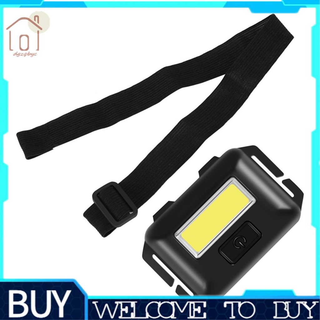 Cob Led Đầu Mini Đèn Pha 3 Chế Độ Chống Mưa Đèn Pin Đầu Cho Cắm Trại Ngoài Trời Câu Cá Màu Đen