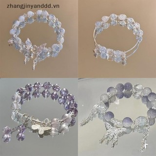 # yanddd # Thời trang Hàn Quốc Hạt pha lê ngọt ngào Vòng tay Mặt dây chuyền Vòng tay đính cườm Vòng tay quyến rũ Phụ kiện trang sức dự tiệc cho bé gái.