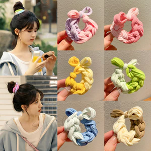 Dây buộc tóc bện nơ đa màu sắc băng đô bền弹性高