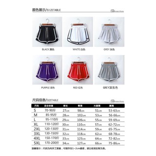 S-2XL Quần Short Size Lớn Nữ Quần Short Thể Thao Nữ Eo Cao Tập Yoga Chạy Bộ Quần Ống Rộng Quần Short Thường Ngày Phiên Bản Hàn Quốc Màu Sắc Tương Phản Mặc Ở Nhà Quần Pyjama Rời Nam Nữ Cùng Phong Cách Mùa Hè Quần Short Ống Rộng Hơi Béo Quần Áo Nữ