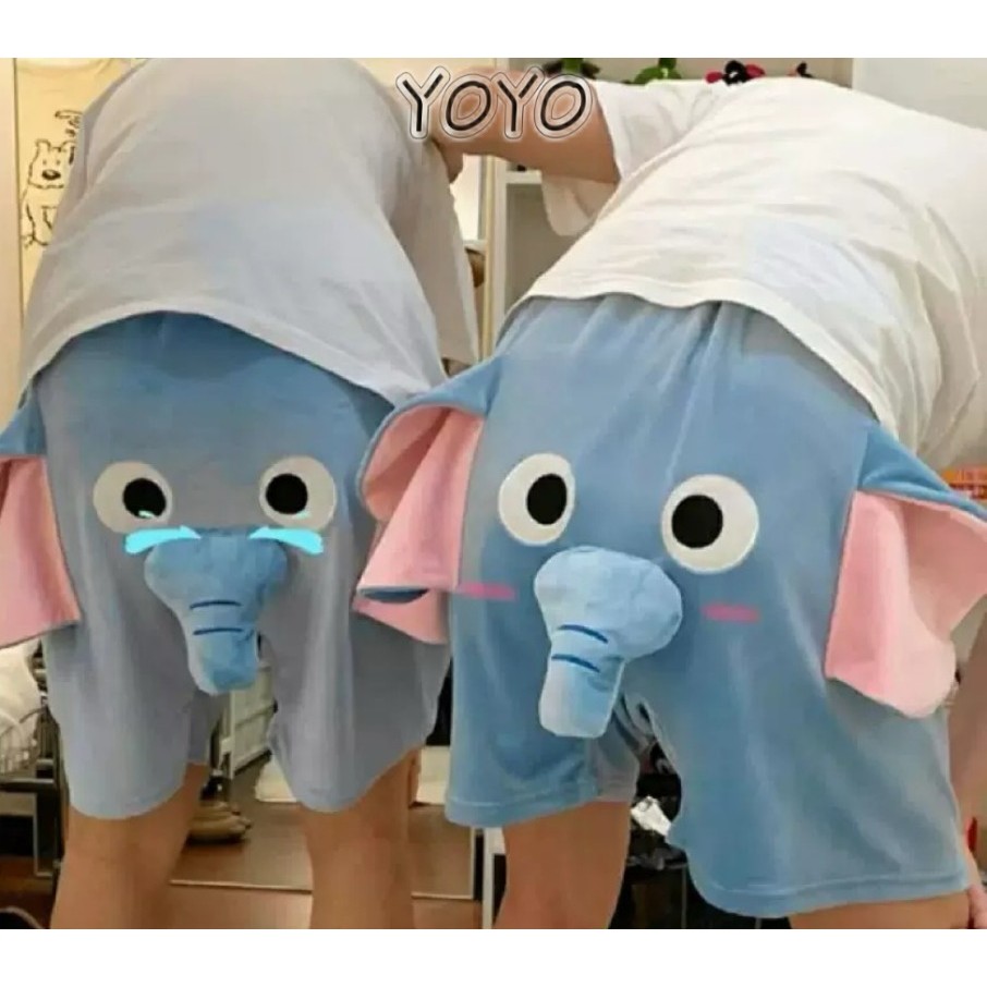 Quần short Dumbo dễ thương cho các cặp đôi, quần short voi co giãn vui ...