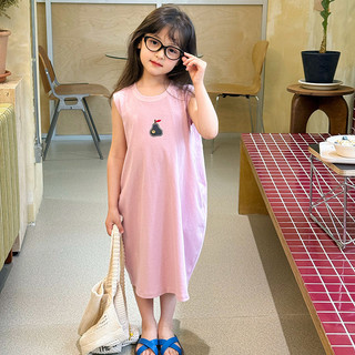 YT2 Cô Gái Váy Dài Đơn Giản Hợp Thời Trang Trẻ Em Hàn Quốc Hoạt Hình Dán Thêu Vá Thiết Kế Đầm TY2