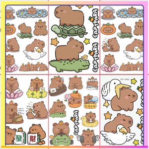 Nhãn dán Capybara, nhãn dán chuột Capybara, nhãn dán xe máy, chống nước, tủ lạnh, tường, xe hơi ZZDT