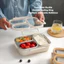 Hộp Bento FANIELLAPOWELL, Hộp Cơm Trưa Chia 2 / 3 / 4, Hộp Đựng Thực Phẩm Kín Bằng Thép Không Gỉ Chống Rò Rỉ Di Động Dã Ngoại