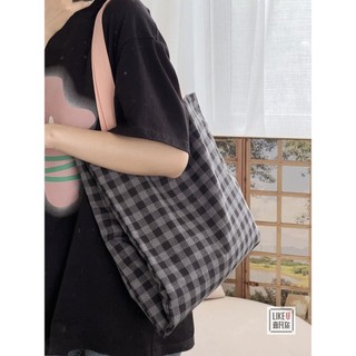 2026 Original Niche Design Phong Cách Hàn Quốc Kẻ Sọc Canvas Nhiều Lớp Tote Yoga