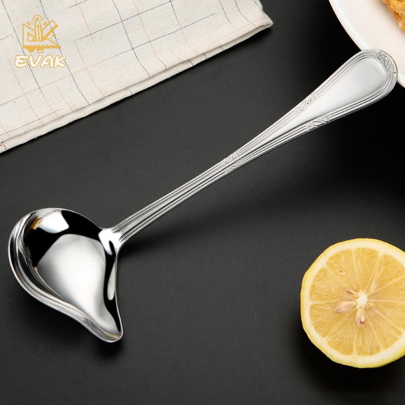 Alittlesetrtu Stew Dipper Tay Cầm Dài Dụng Cụ Nấu Ăn Canh Inox Vịt Miệng Hình Thìa Nhà Bếp Ladle Bộ Đồ Ăn Muỗng Nhà Hàng VN