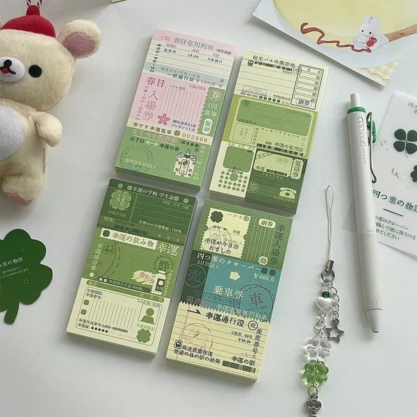 50 tờ Clover Notes Lucky Triple Mini Sổ tay Chất liệu Sổ tay Trang trí ...