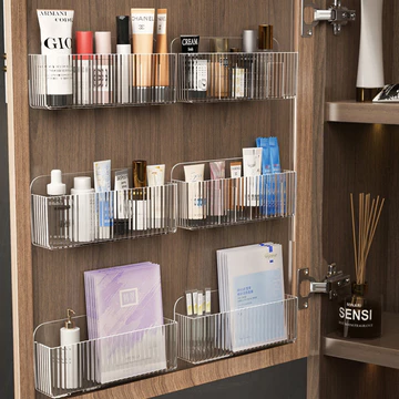 Tủ treo tường mỹ phẩm hộp bảo quản vách ngăn acrylic không đục lỗ giá đựng son môi trang sức giá đựng mỹ phẩm hộp bảo quản phòng tắm hộp đựng