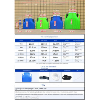 Thùng cá sống NEWIDEA 15/20L, chất liệu nhựa, giỏ đựng cá ngoài trời bền bỉ