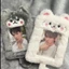 SUNKISSD Photocard, Bear / Rabbit / Chick Hộp đựng thẻ ảnh đa chức năng, Thời trang hoạt hình dễ thương sang trọng Hình ảnh thần tượng Vỏ bảo vệ học sinh