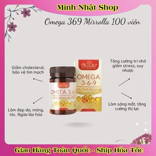 [DATE MỚI ĐỦ BILL] Viên uống Omega 369 Mirrolla Hàng Nga lọ 100 viên