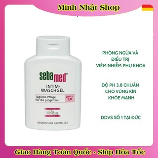 Dung dịch vệ sinh phụ nữ SEBAMED pH3.8 200ml làm sạch nhẹ nhàng an toàn chính hãng - Hàng nội địa Đức